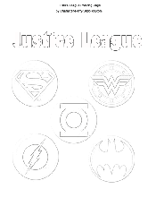 justice-league Desenhos pra colorir da Liga da Justiça aquaman  super amigos lanterna verde  simbolos 