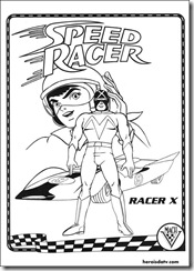 Speed Racer Desenhos para Colorir e pintar corredor x
