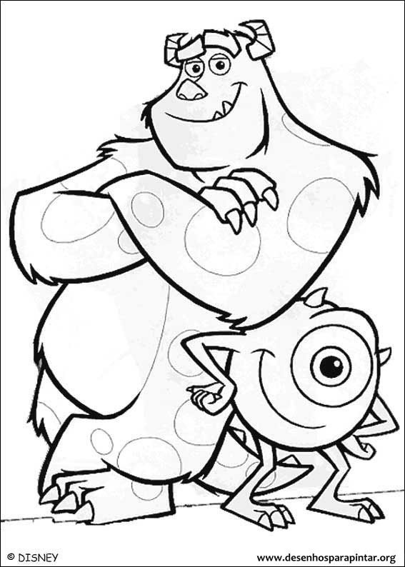 Monstros SA desenhos para colorir imprimir e pintar – Desenhos para ...