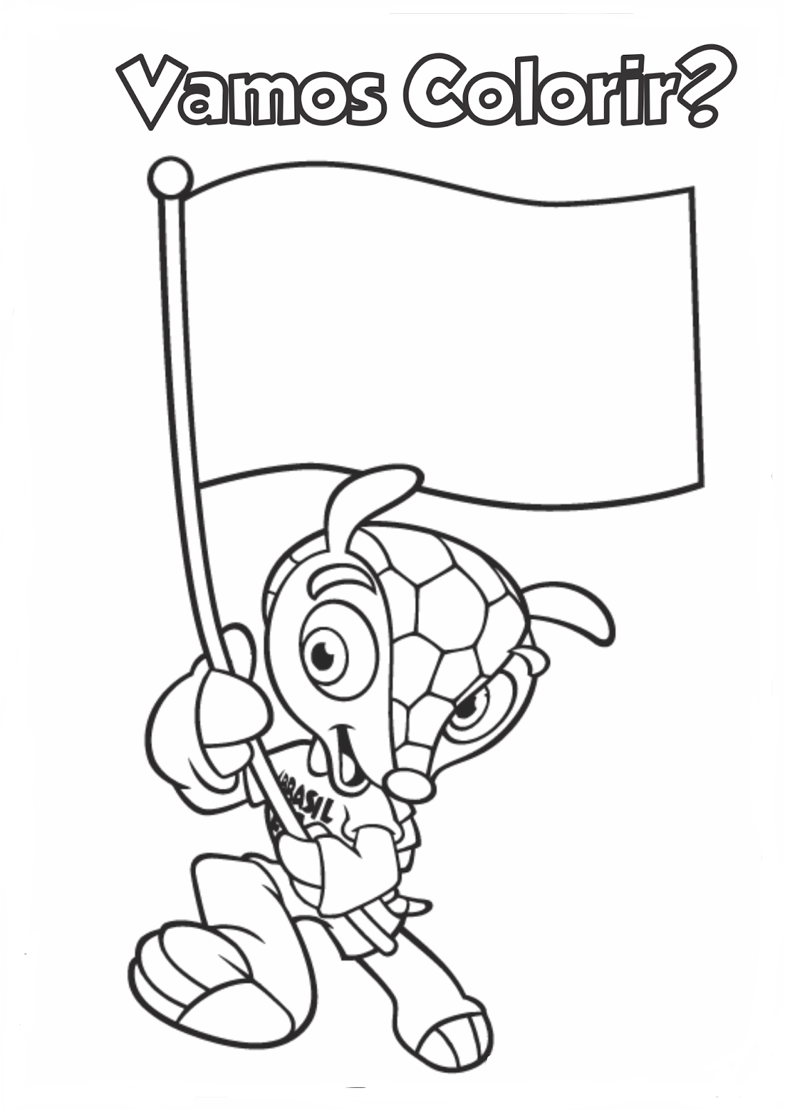 Fuleco o Mascote da Copa do Mundo Brasil 2014 – desenhos para imprimir ...