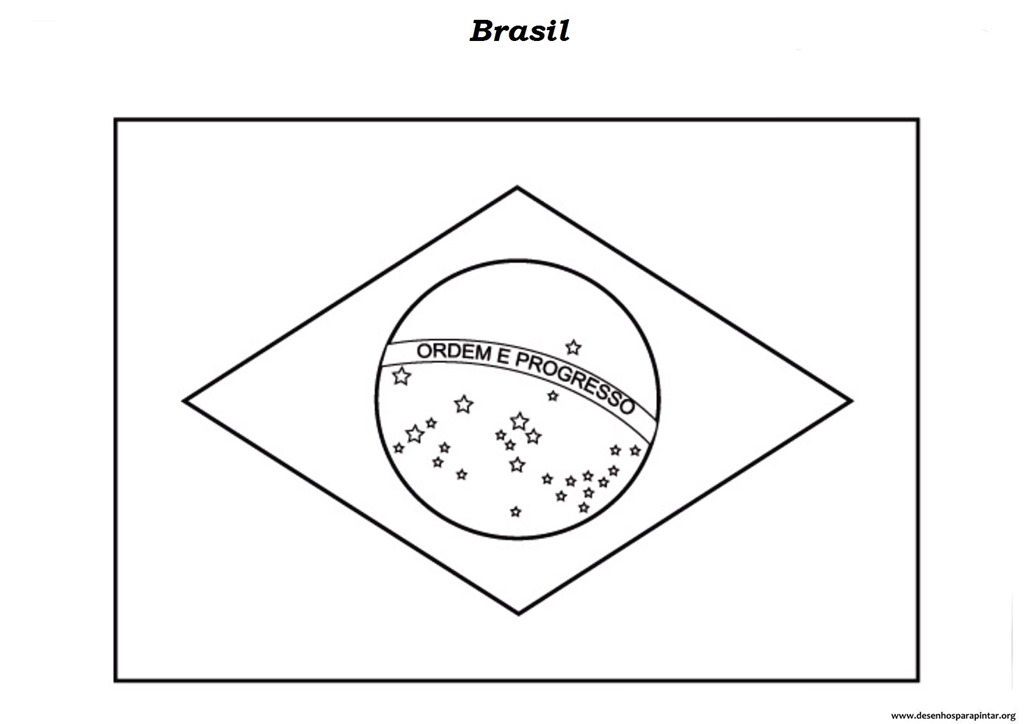 Bandeira do Brasil x Servia – desenhos para pintar da copa ...