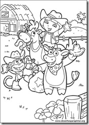 Desenhos para colorir e pintar da Dora Aventureira imprimir gratis botas raposo diego free coloring pages