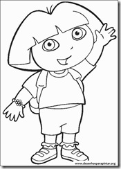 Desenhos para colorir e pintar da Dora a Aventureira botas raposo mapa mochila impimir gratis coloring pages free
