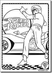 Speed Racer Desenhos para Colorir e pintar mach 5