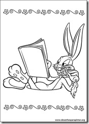 Desenhos gratis para pintar e colorir imprimir do Looney Tunes coloring pages Pernalonga 