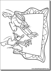 Desenhos gratis para pintar e colorir imprimir do Looney Tunes coloring pages Pernalonga 