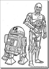 Desenhos para pintar e colorir do Star Wars – Guerra nas Estrelas darth vader mestre jedi yoda obi wan kenobi r2d2 c3po