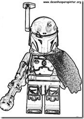 Lego Star Wars – desenhos para colorir, pintar e imprimir do Lego Star Wars jangle fet