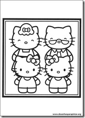 Desenhos para pintar e colorir da Hello Kitty