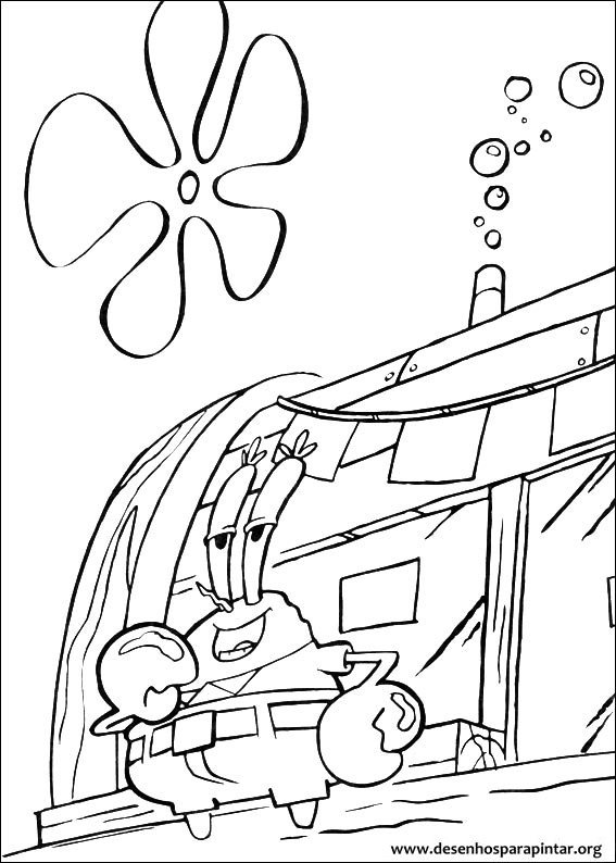 Bob Esponja desenhos para imprimir pintar e colorir do calça quadrada e ...