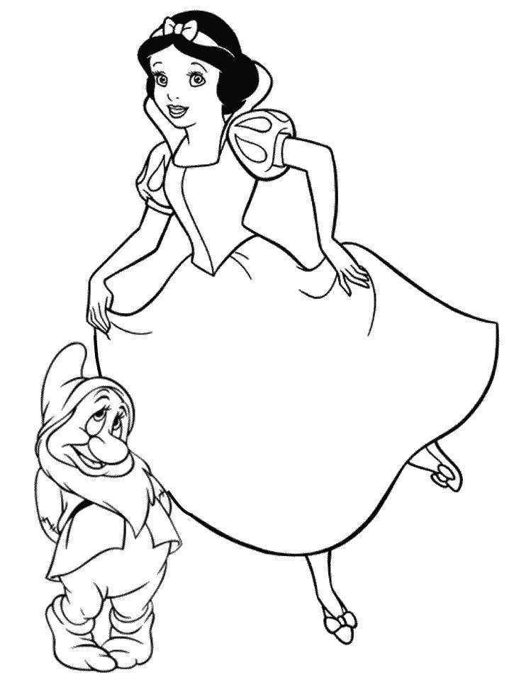 Branca de Neve e os Sete Anões desenhos para imprimir pintar e colorir ...