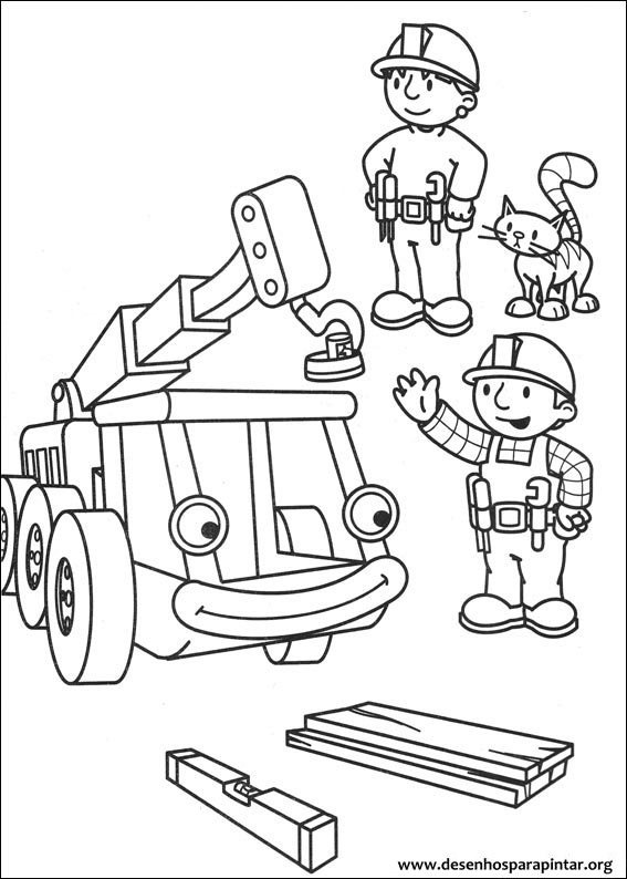Bob o Construtor desenhos para imprimir pintar e colorir - Desenhos ...