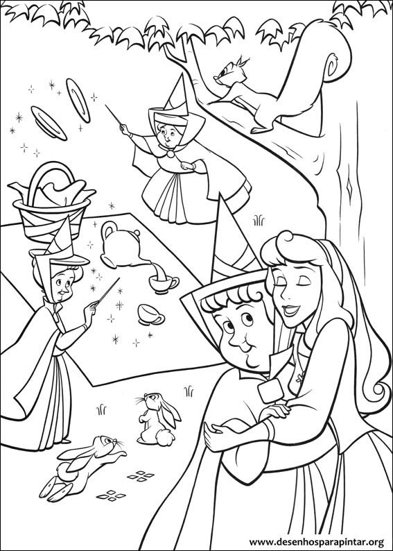Princesa Aurora a Bela Adormecida – desenhos para imprimir colorir e ...