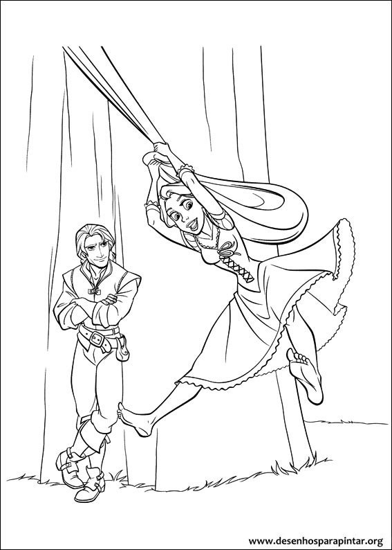 Enrolados Desenhos para imprimir colorir e pintar da Princesa Rapunzel ...