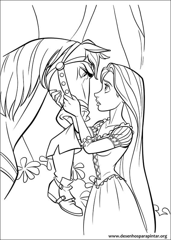 Enrolados Desenhos para imprimir colorir e pintar da Princesa Rapunzel ...