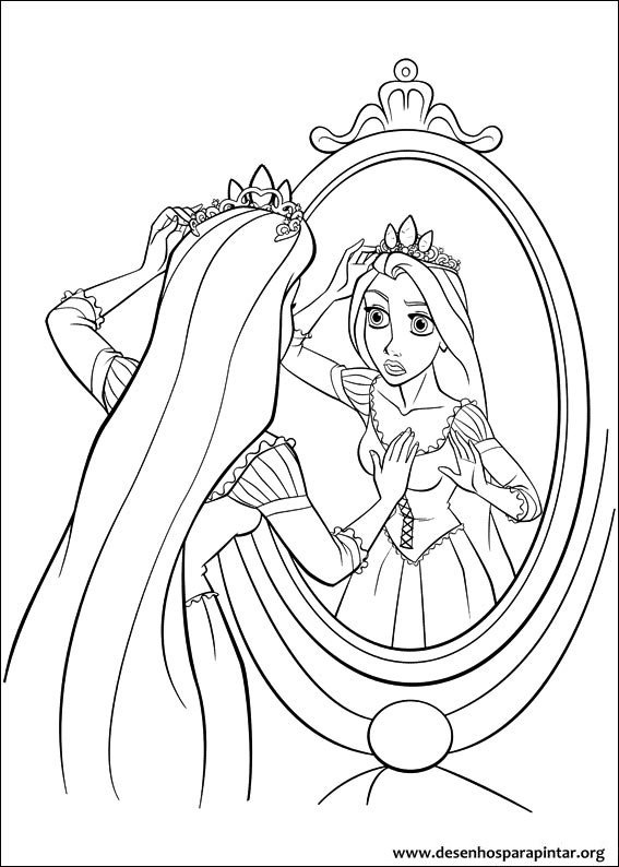 Enrolados Desenhos para imprimir colorir e pintar da Princesa Rapunzel ...