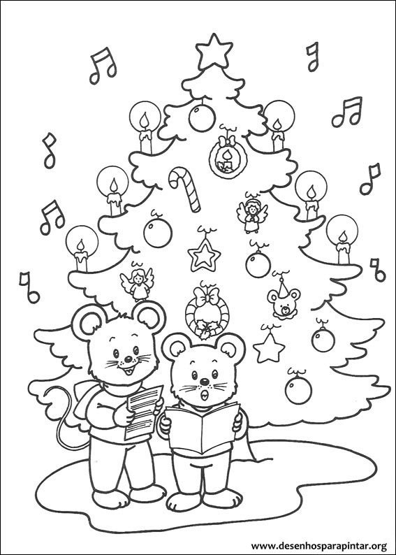 Árvores de Natal para imprimir colorir e pintar - Desenhos para pintar ...