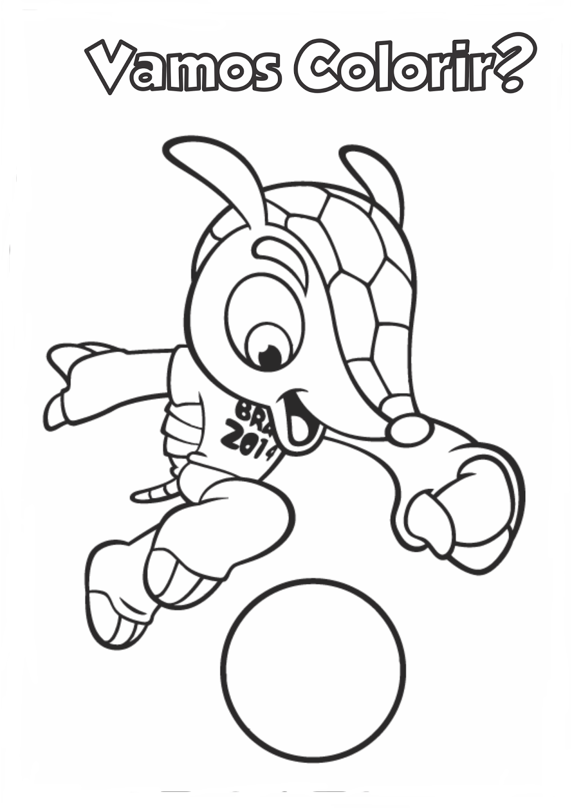 Fuleco o Mascote da Copa do Mundo Brasil 2014 – desenhos para imprimir ...