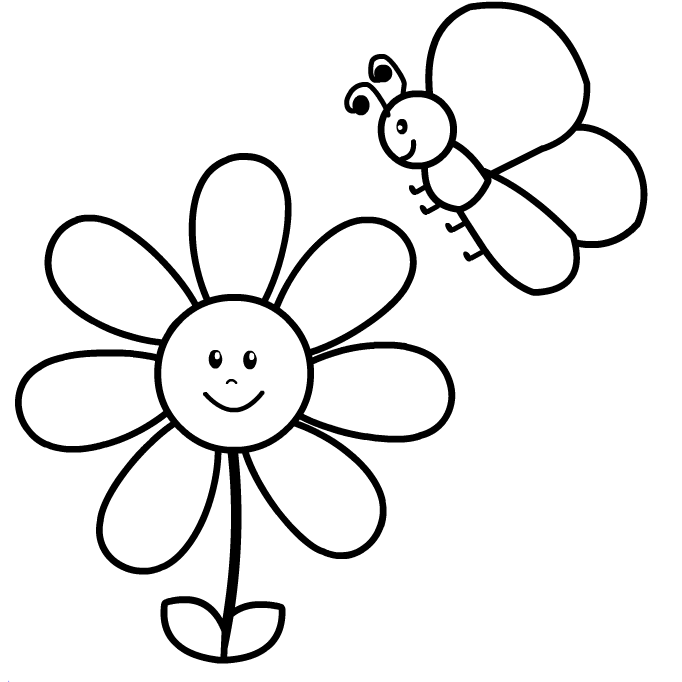 Desenhos de flores com carinhas para crianças imprimir colorir e pintar -  Desenhos para pintar e colorir