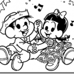 Confira desenhos de Festa Junina para colorir e imprimir, com bandeirinhas, fogueira, casal caipira, comidas típicas e cenas juninas para crianças pintarem.