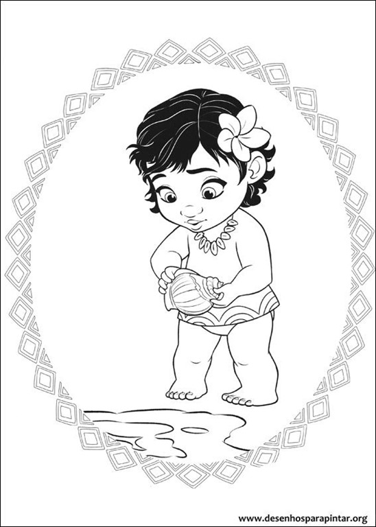 Jogo Moana da Disney desenhos para colorir imprimir e 