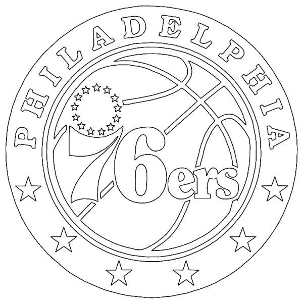 Philadelphia 76ers NBA logo desenhos para colorir imprimir e pintar