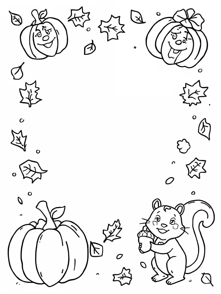 Baixe desenhos de outono para colorir e imprimir grátis! Folhas, árvores, paisagens e atividades infantis perfeitas para o outono.